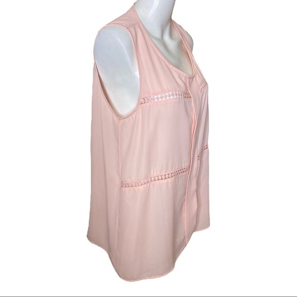 Pleione Peach Blouse Size Medium - Picture 3 of 7